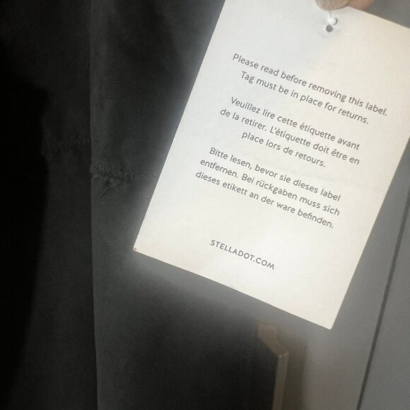 Stella & dot  Black Sherpa Faux Suede Chalet Vest  NWT Womens  Size 1X - Picture 7 of 12